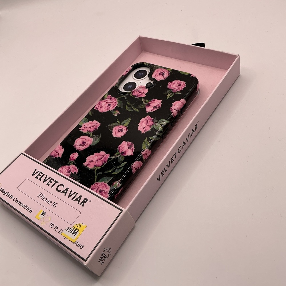 VELVET CAVIAR iPhone 16   MagSafe Case - Pink Rose Floral NIB - Picture 3 of 4